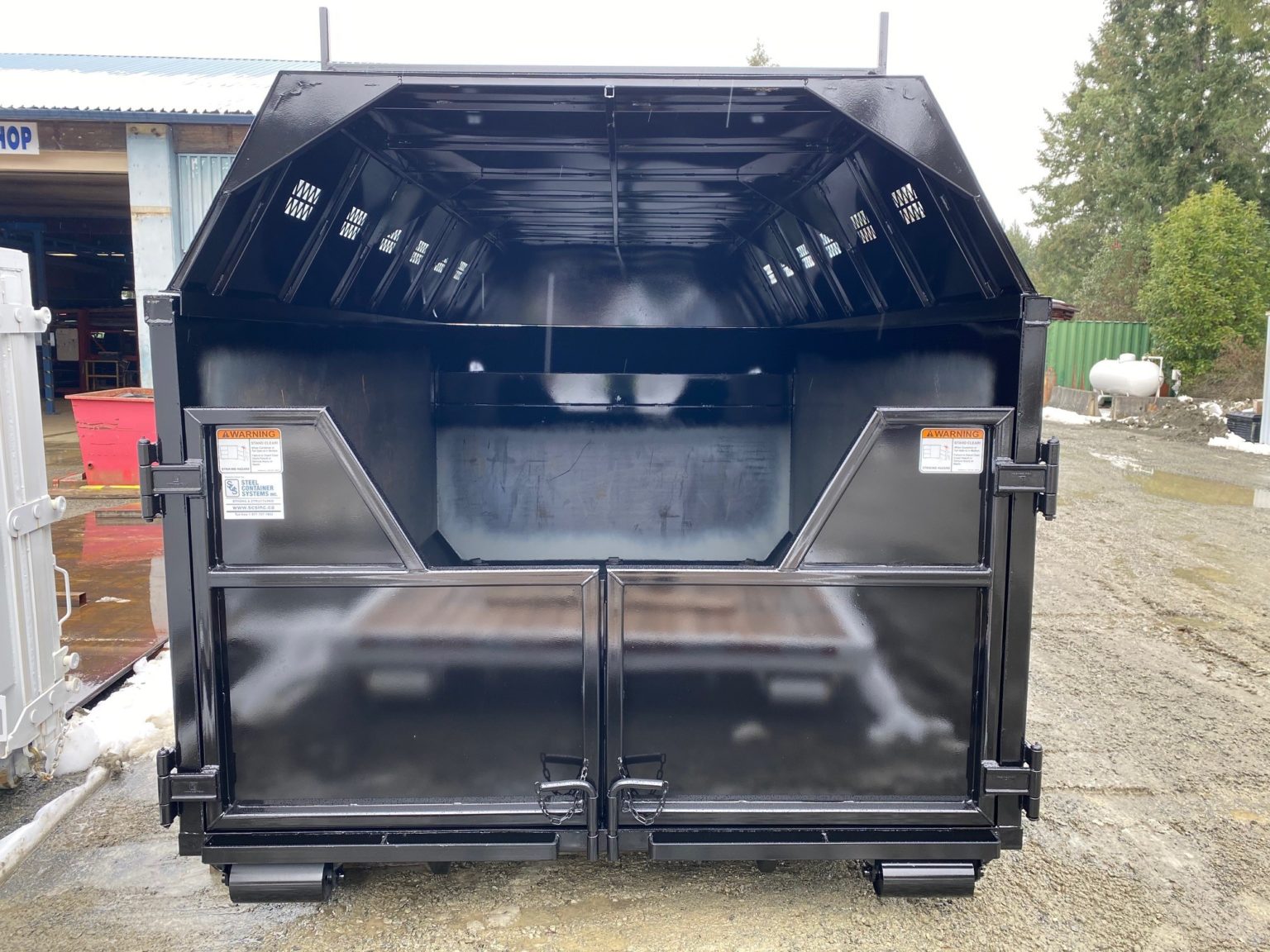 Chipper Body Cross Roll Off Box Calgary SCS Manufacturing Inc.